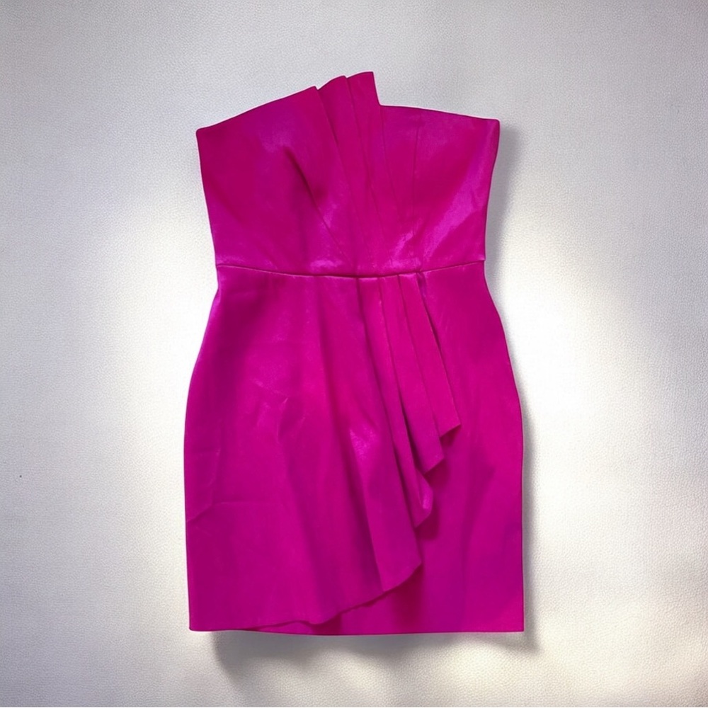 Calvin Klein Cocktail Mini Strapless Fuschia Dress Size 10